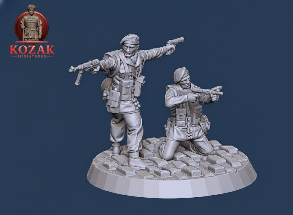 British Paratroopers Firing with Berets