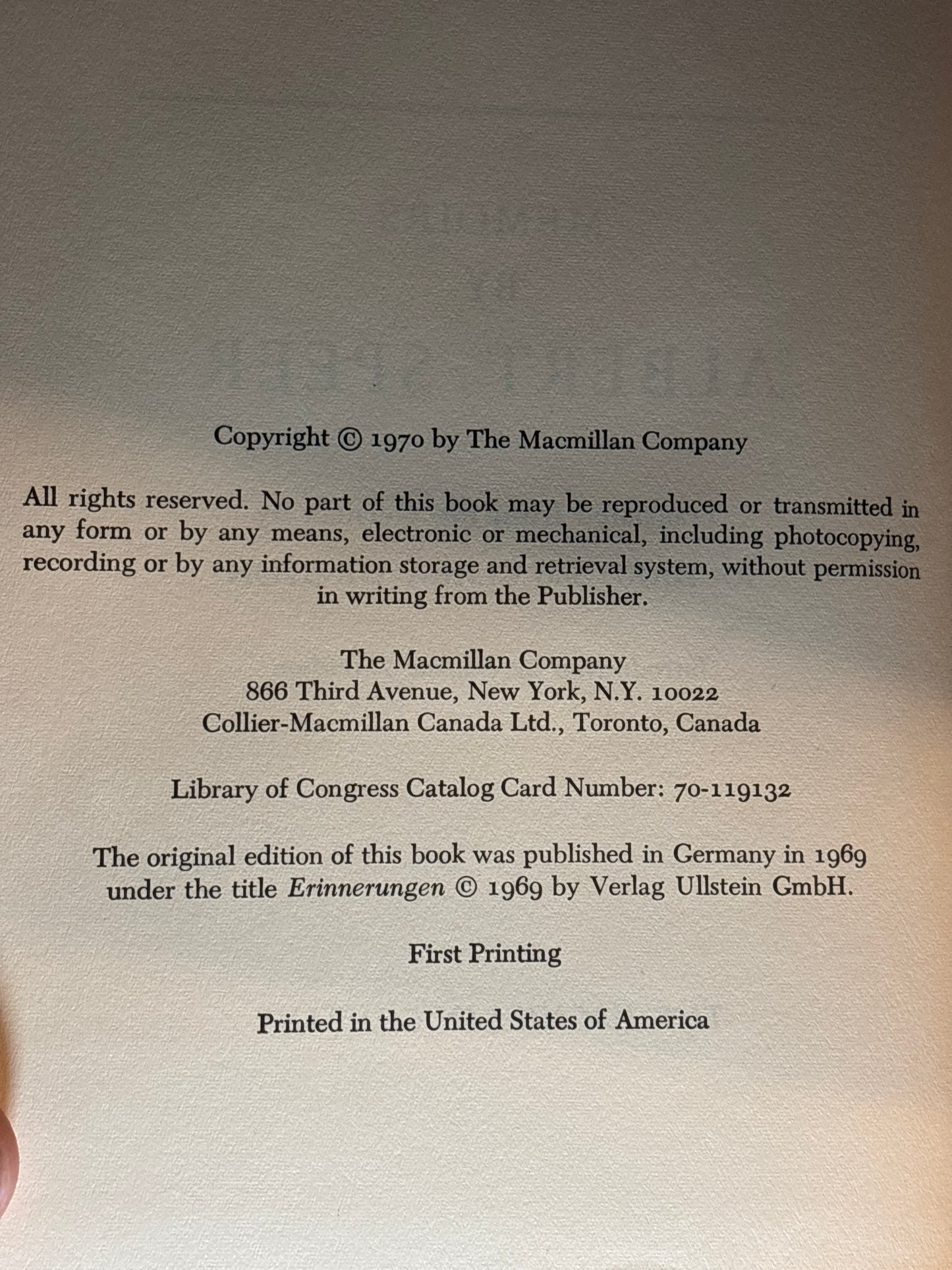 Inside the Third Reich: Memoirs