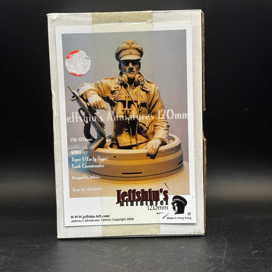 Jeff Shiu 1/16 Tiger I (Early Type) Tank Commander resin figure kit box (JS120189)