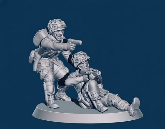 US Paratroopers Rescue Scene