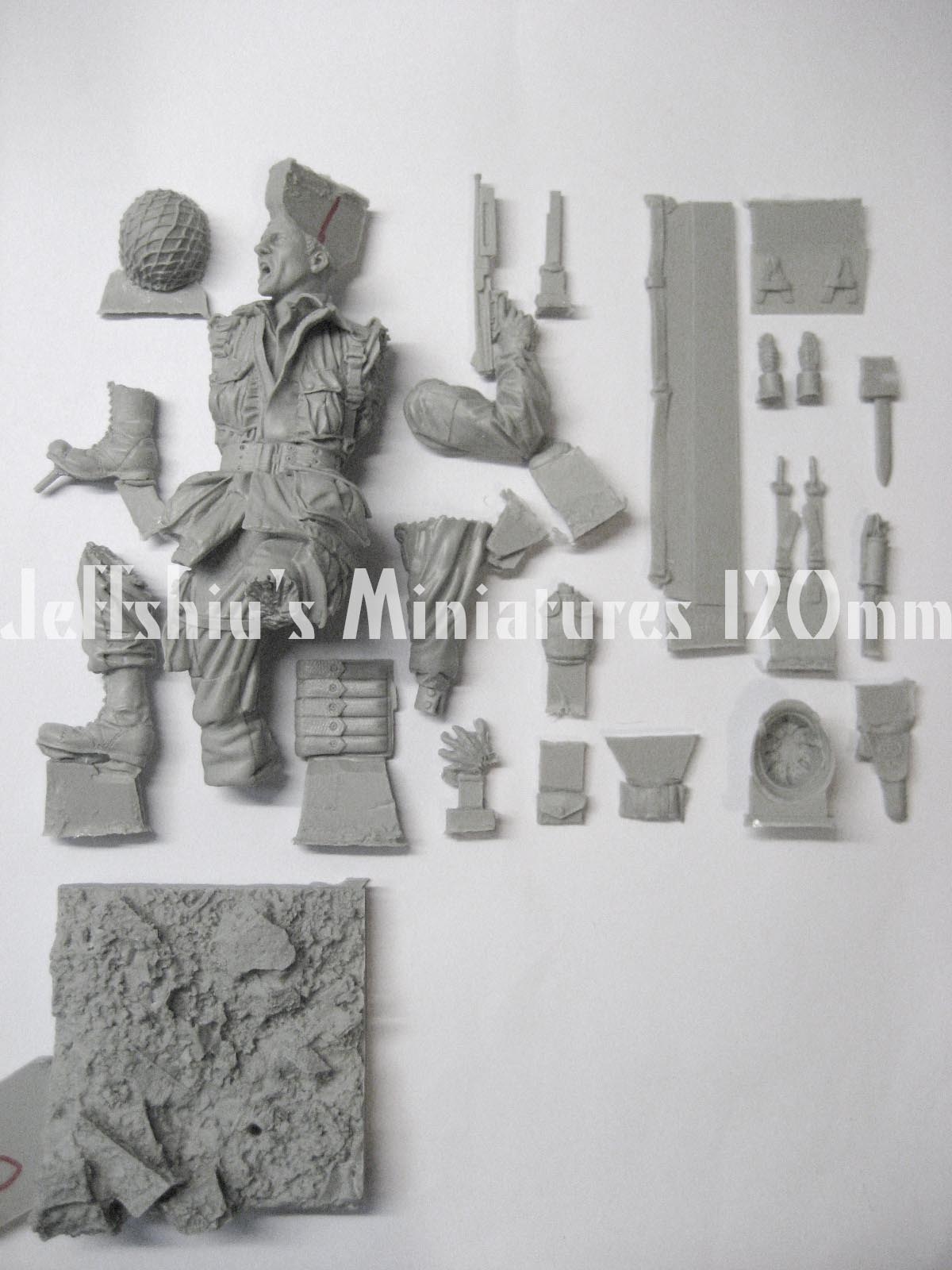 Jeff Shiu 1/16 WWII US Airborne with Thompson SMG resin figure kit, photo 9