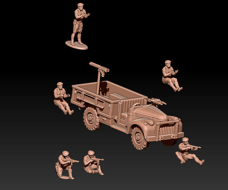 British SAS Truck with Vickers and Crew