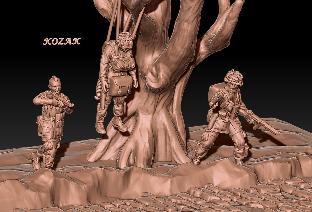US Paratroopers Landing Set (figurine only)