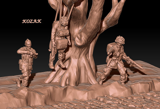 US Paratroopers Landing Set (figurine only)