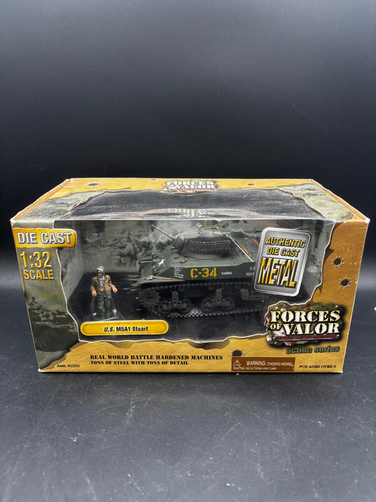 M5A1 Stuart ;  3rd Battalion, 33rd Armored Regiment, 3rd Armored Division  (Unimax Forces of Valor, 1/32)