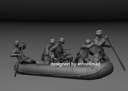 River Crossing: German Assault Raft and Crew