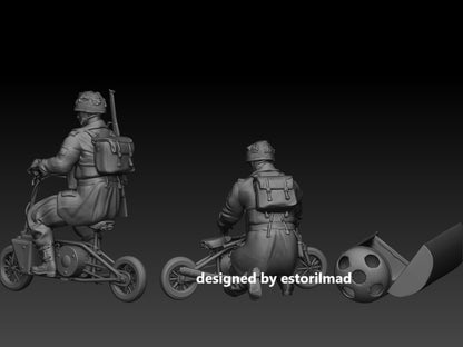 Drop Zone Mobility: British Paratrooper with Welbike