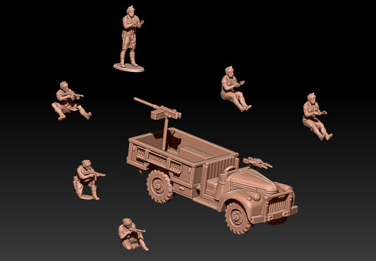British LRDG Truck with Browning