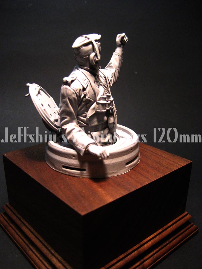 Jeff Shiu 1/16 WWII German Tank Commander resin figure kit, photo 7