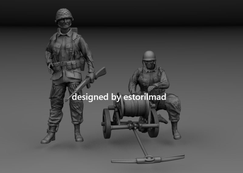 Signal Link: US Paratrooper Wire Team at Carentan