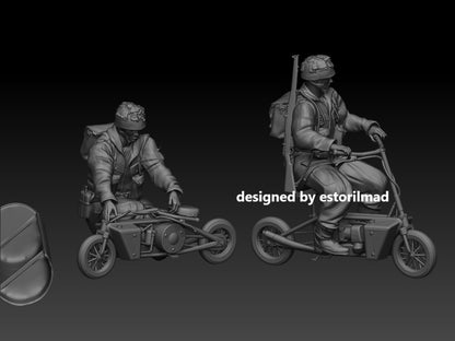 Drop Zone Mobility: British Paratrooper with Welbike