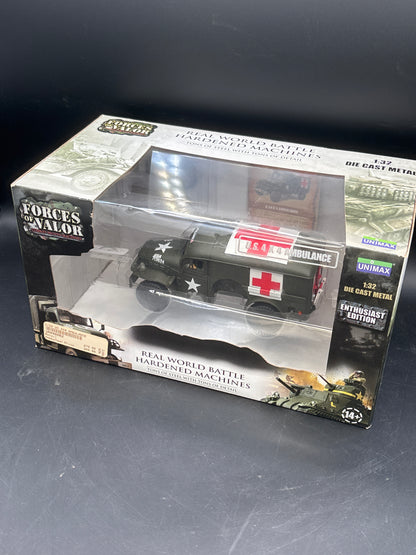 U.S. 4x4 Ambulance (Dodge WC-54) ;  U.S. Army Medical Corps  (Forces of Valor (Unimax), 1/32)