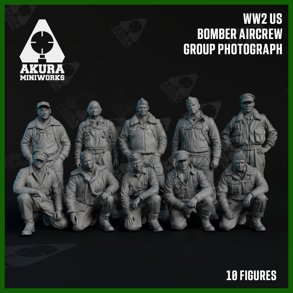 US WWII Bomber Aircrew Photo Group