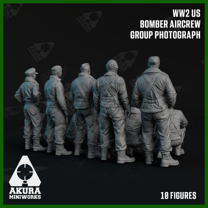 US WWII Bomber Aircrew Photo Group