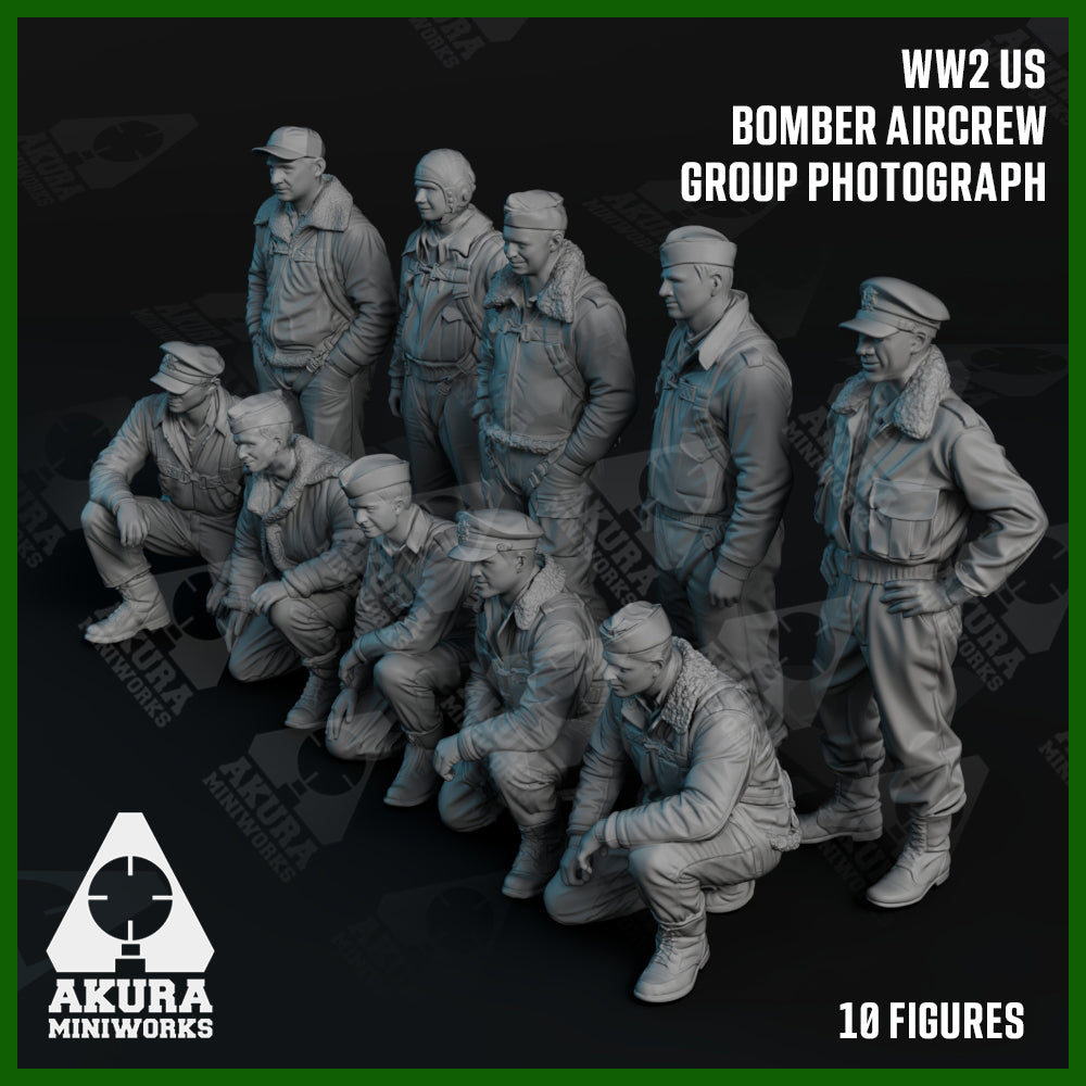 US WWII Bomber Aircrew Photo Group