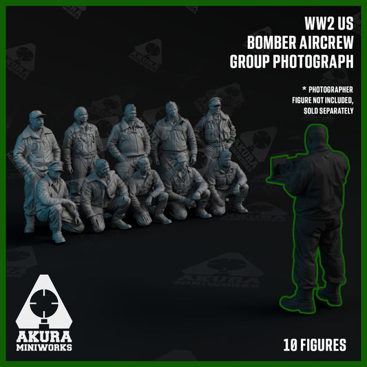 US WWII Bomber Aircrew Photo Group