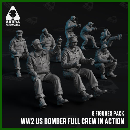 US WW2 Bomber Airmen in Action