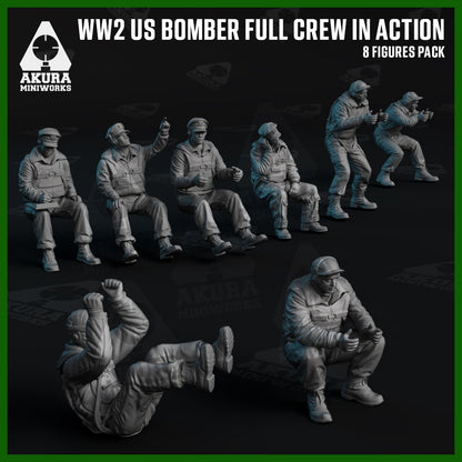 US WW2 Bomber Airmen in Action