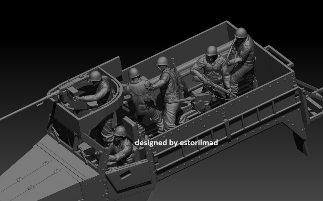 Mobile Firepower: US M3 Half-Track Crew