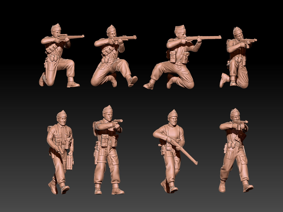 British Commandos in Wool Hats Set 1