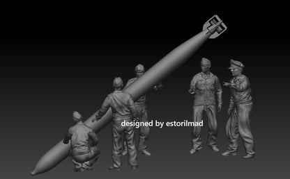 Silent Service Logistics: Kriegsmarine U-Boat Crew with Torpedo