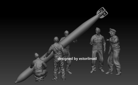 Silent Service Logistics: Kriegsmarine U-Boat Crew with Torpedo