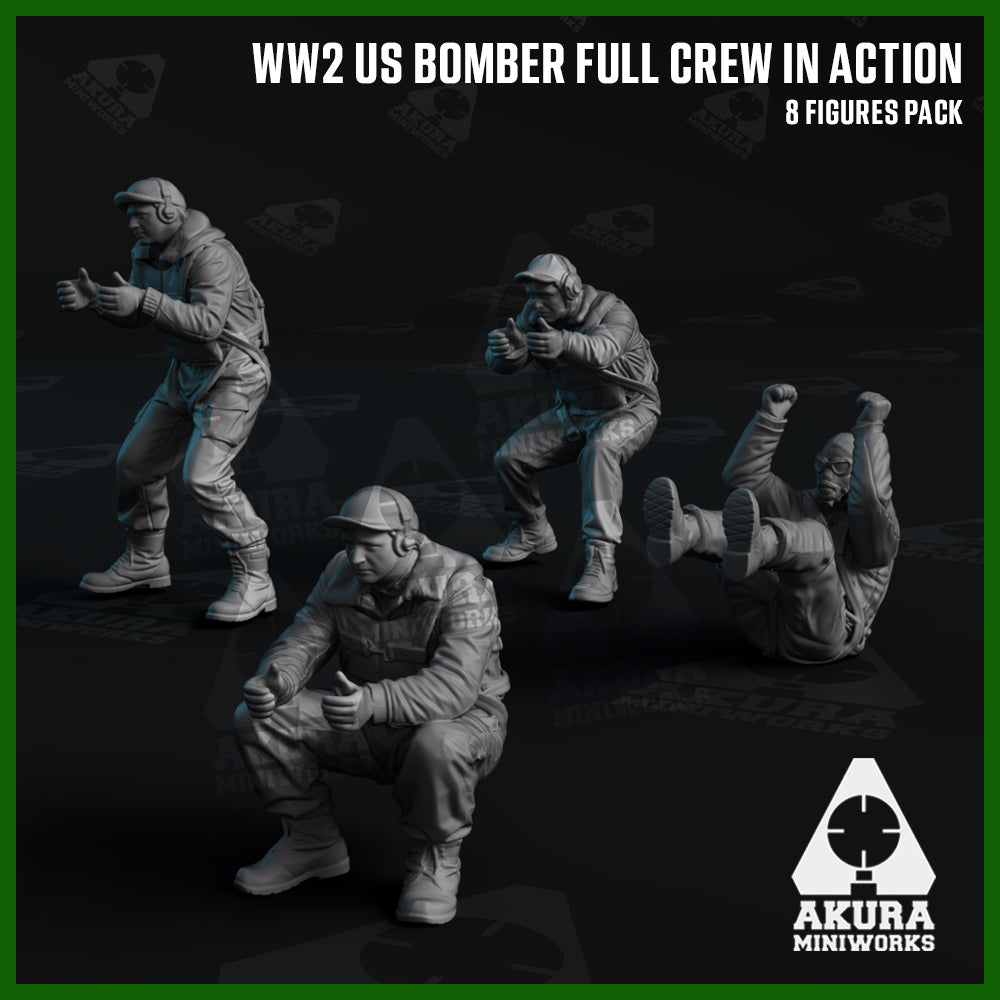 US WW2 Bomber Airmen in Action