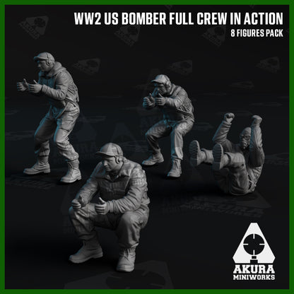 US WW2 Bomber Airmen in Action