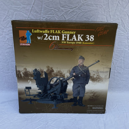 Dragon Models 1/6 Scale Luftwaffe Flak Gunner Marcus Holzhammer w/ 2cm Flak 38 - Item 70430