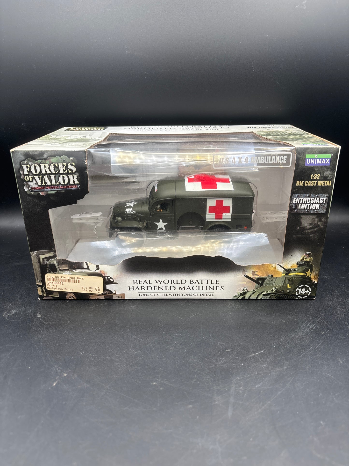U.S. 4x4 Ambulance (Dodge WC-54) ;  U.S. Army Medical Corps  (Forces of Valor (Unimax), 1/32)