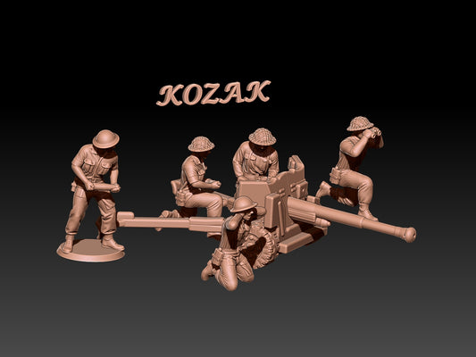 British 6pdr Gun Artillery