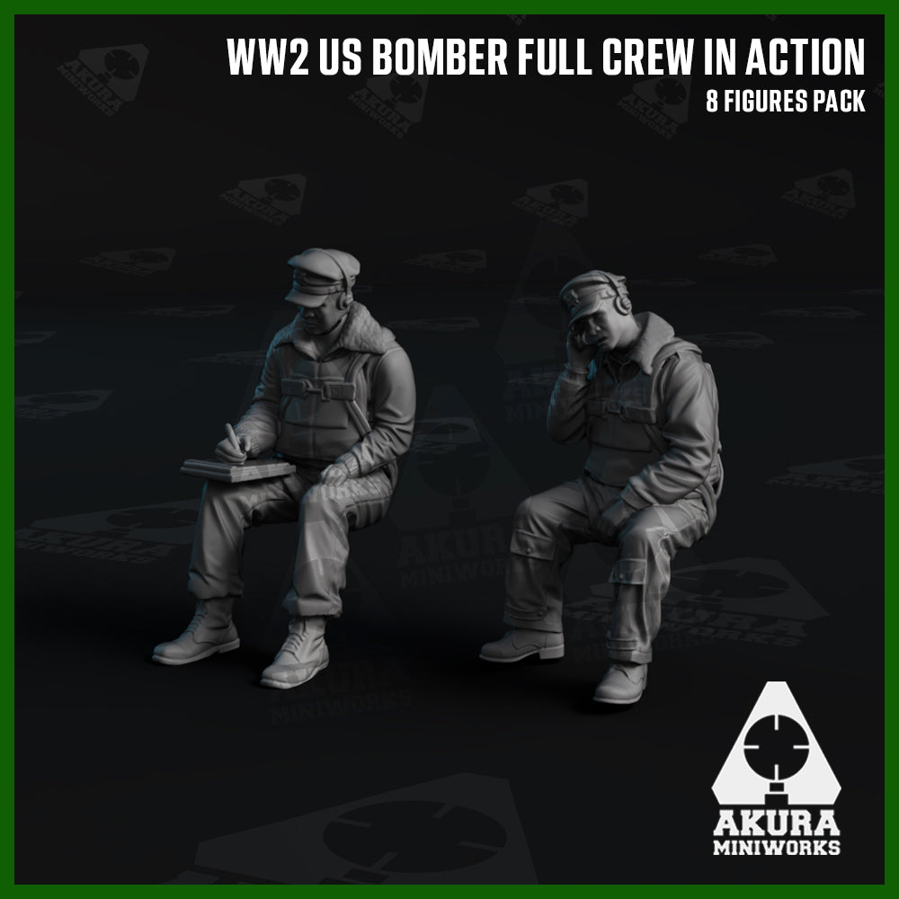 US WW2 Bomber Airmen in Action