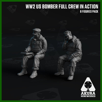 US WW2 Bomber Airmen in Action