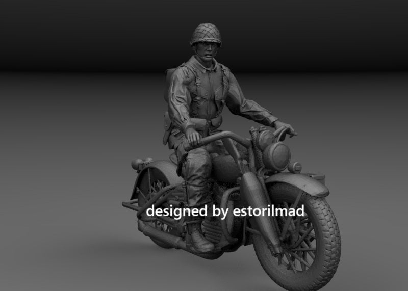 Mobile Scout: Paratrooper on WLA Motorcycle