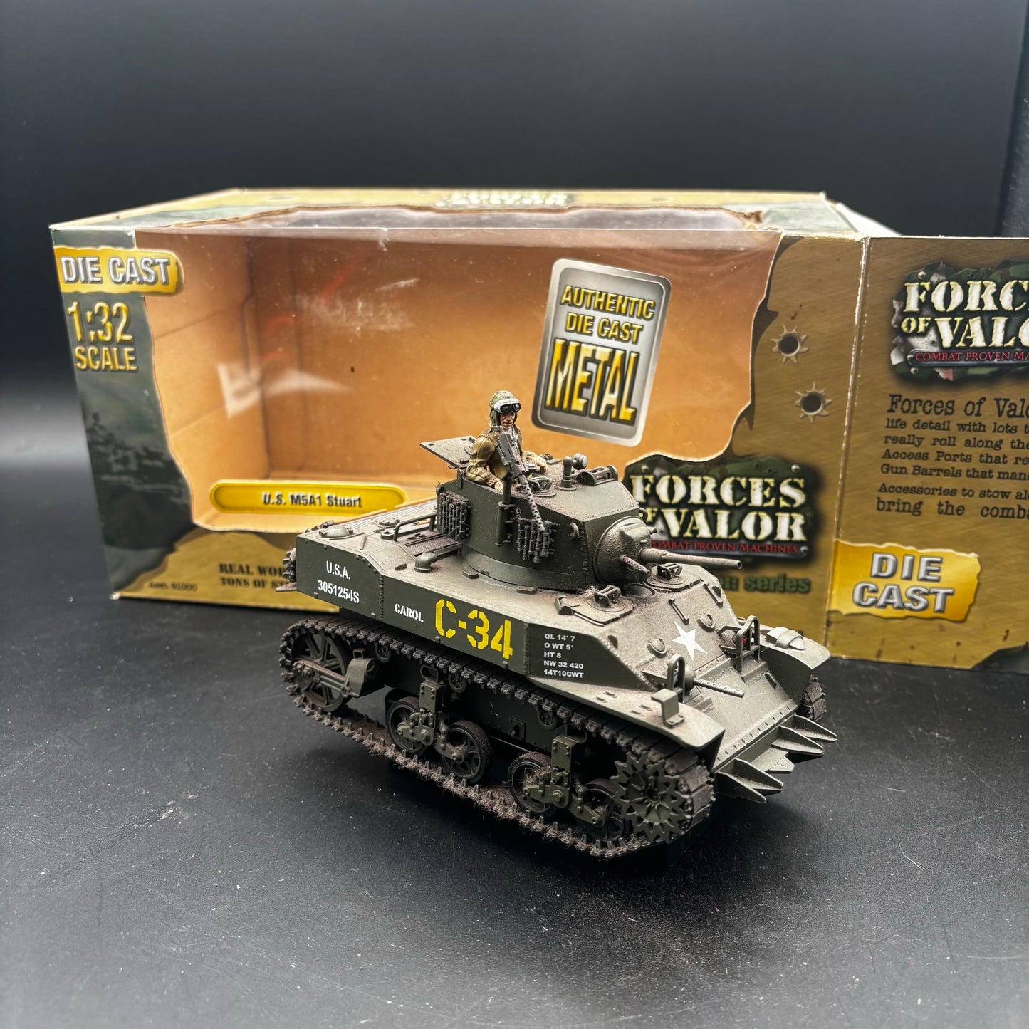 U.S. M5A1 Stuart ;  31st Tank Battalion, 7th Armored Division  (Forces of Valor (Unimax), 1/32)