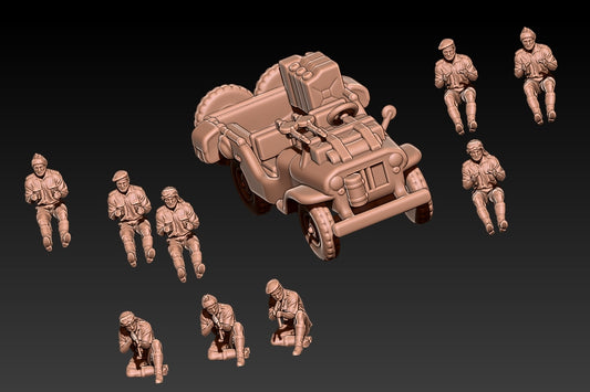 British SAS Willy Jeep with Crew