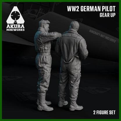 WW2 German Pilots Gearing Up