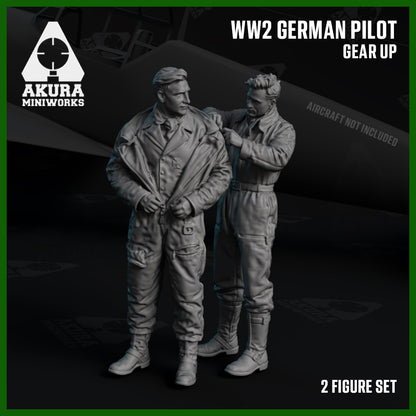 WW2 German Pilots Gearing Up