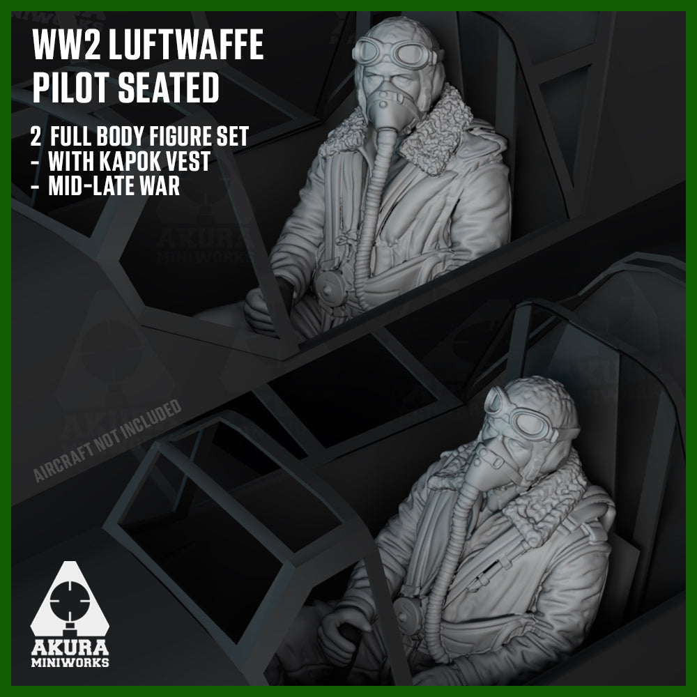WW2 German Pilot Seated Pose