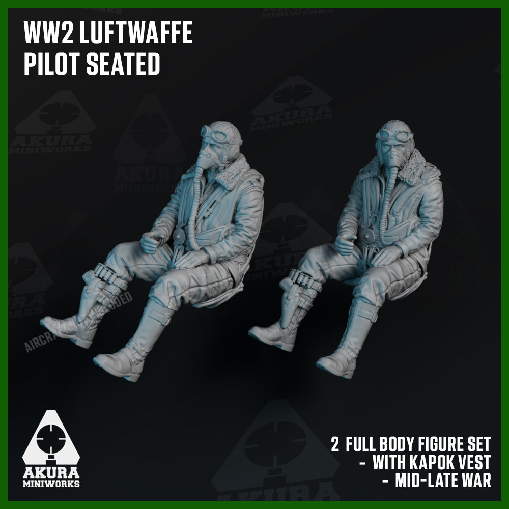 WW2 German Pilot Seated Pose