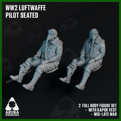 WW2 German Pilot Seated Pose