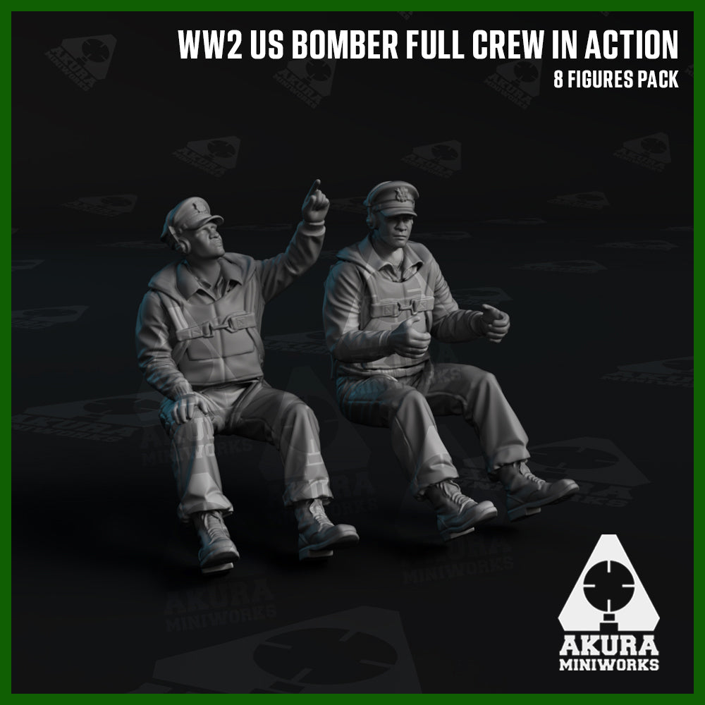 US WW2 Bomber Airmen in Action