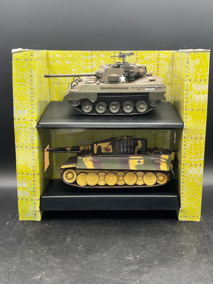 Tiger I Ausf. E & M18 Hellcat ;  Tiger: 505th Heavy Panzer Battalion (Schwere Panzerabteilung 505); Hellcat: 805th Tank Destroyer Battalion  (21st Century Toys, 1/32)