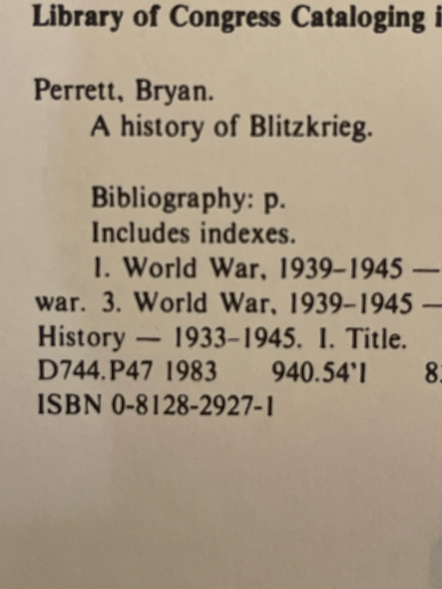 A History of Blitzkrieg