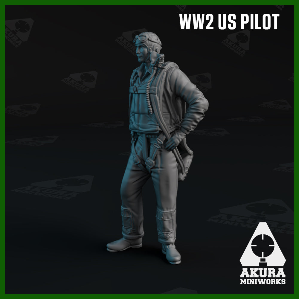 US WW2 Pilot, Standing Pose