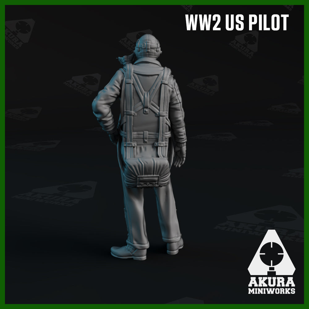 US WW2 Pilot, Standing Pose