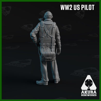 US WW2 Pilot, Standing Pose