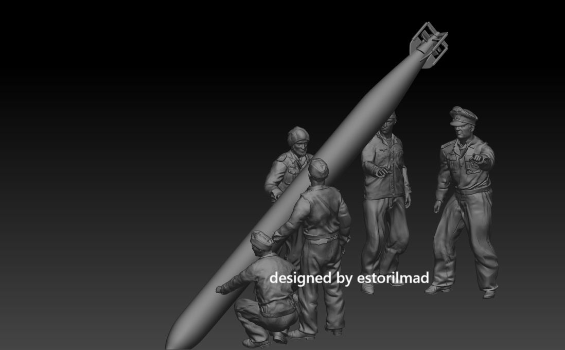 Silent Service Logistics: Kriegsmarine U-Boat Crew with Torpedo