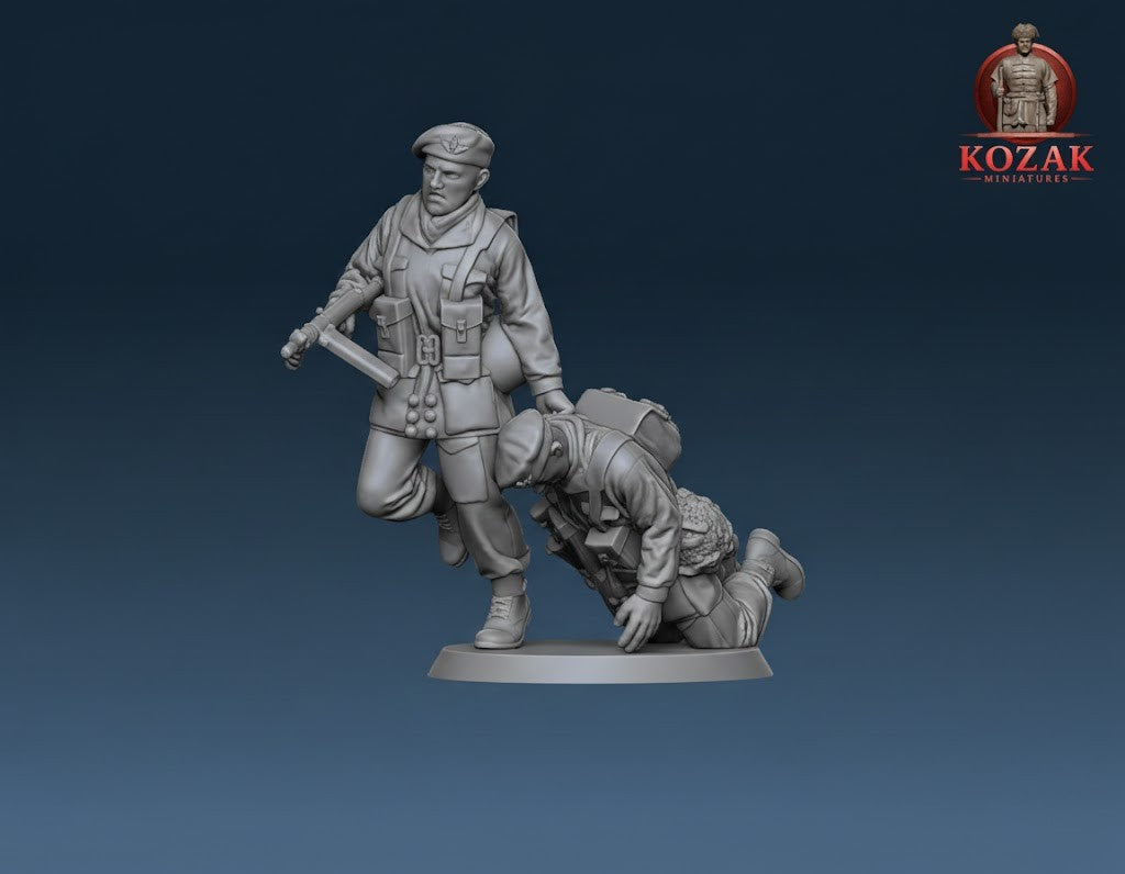 British Paratroopers Rescue Scene in Berets