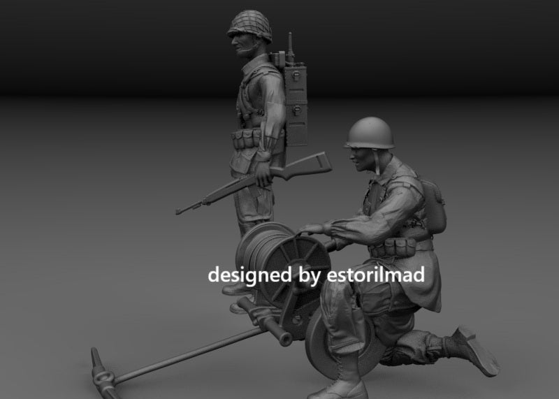 Signal Link: US Paratrooper Wire Team at Carentan